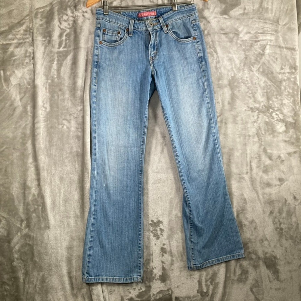 Levis 518 Superlow Bootcut Jeans 7S Light Wash Denim Blue Y2K Low Rise 518-0215